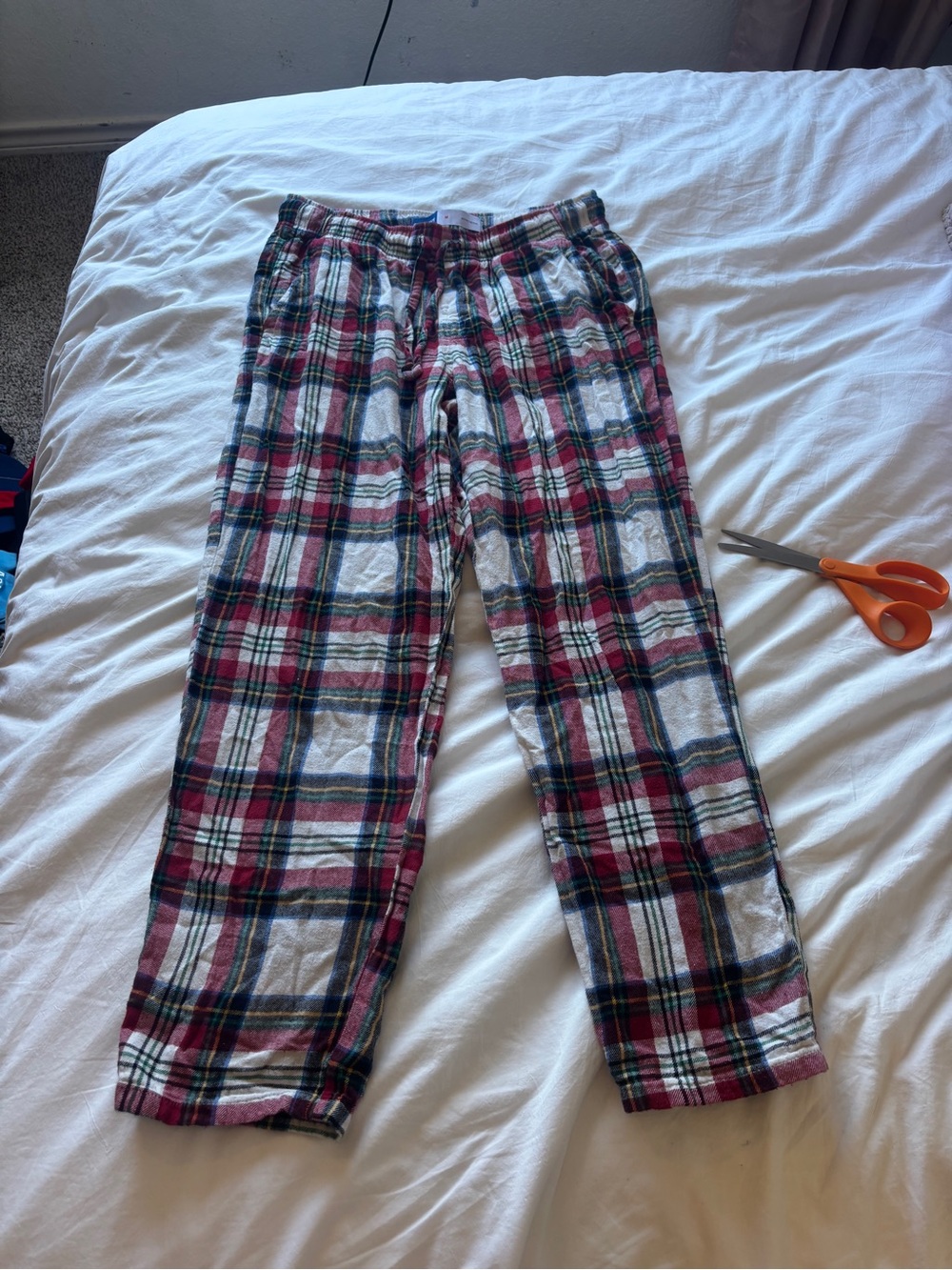 Plaid Flannel Lounge Pants - Red/White